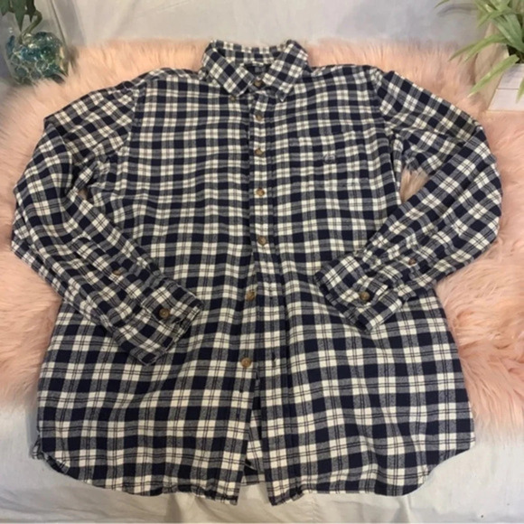 Champs Plaid Button Up Long Sleeve, Dress, Shirt, Small - Picture 1 of 10